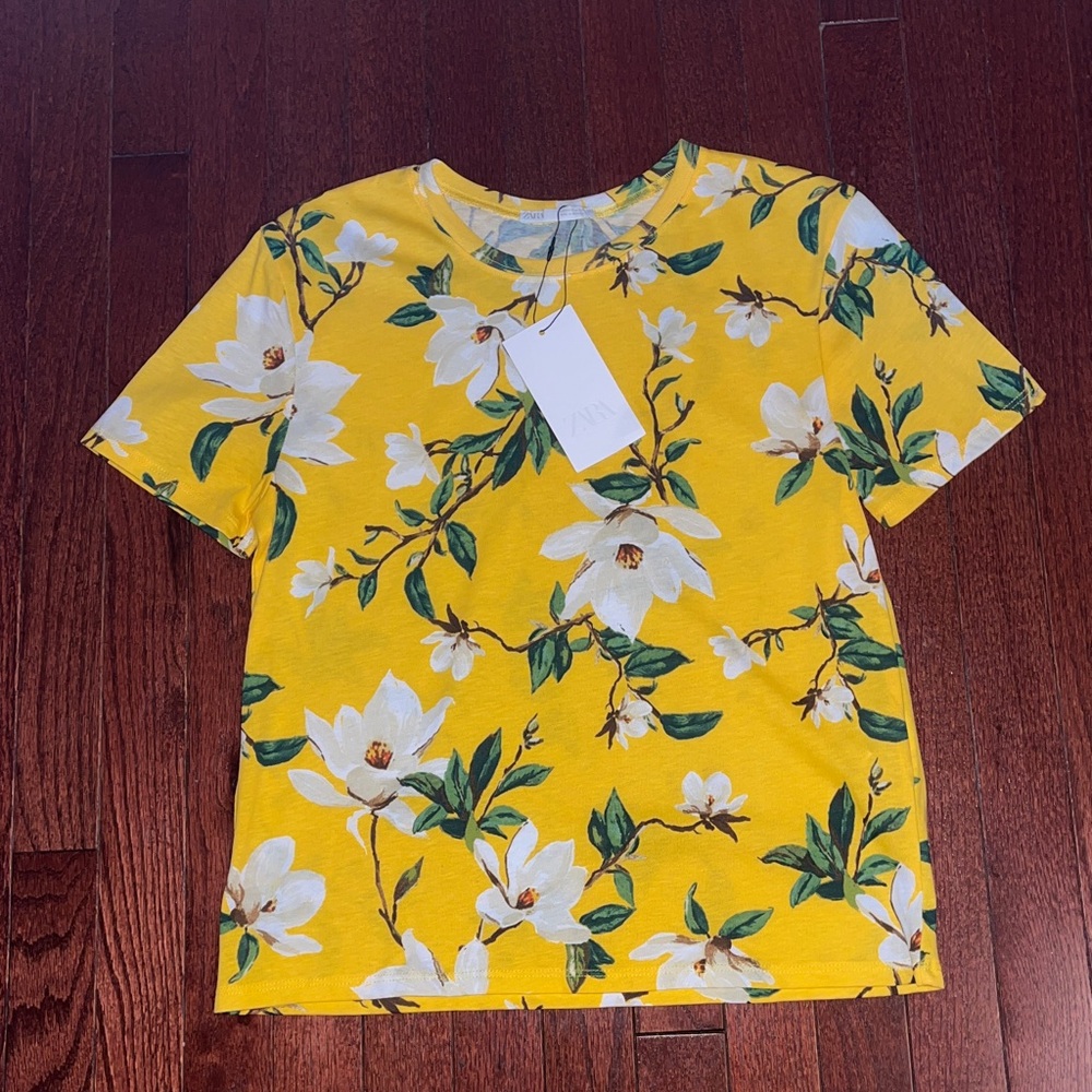 Zara Yellow Floral Top